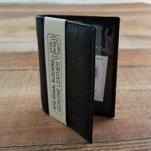 G.H. Bass Genuine Leather RFID Block Wallet Gift